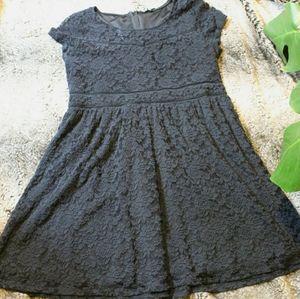 Black floral lace dress by Torrid